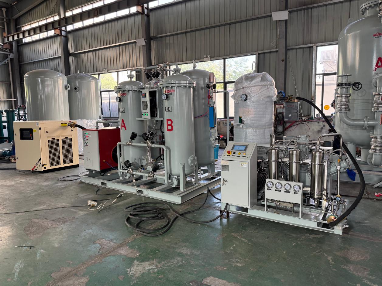 NUZHUO 99.99% 100Nm3/h PSA 窒素発生器が再びロシアに輸出